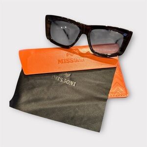 MISSONI Oversized Cat-Eye Sunglasses 
Dark Plum Gradient W/ Case